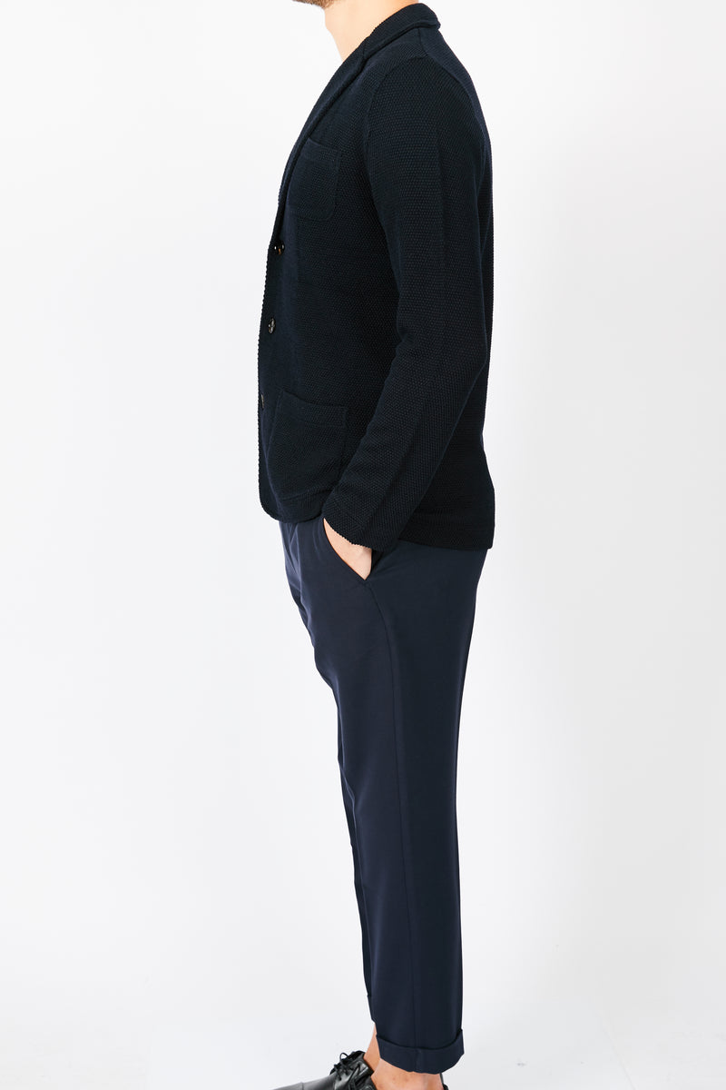 GORMS CARDIGAN STRIK 100 % ULD NAVY BLUE