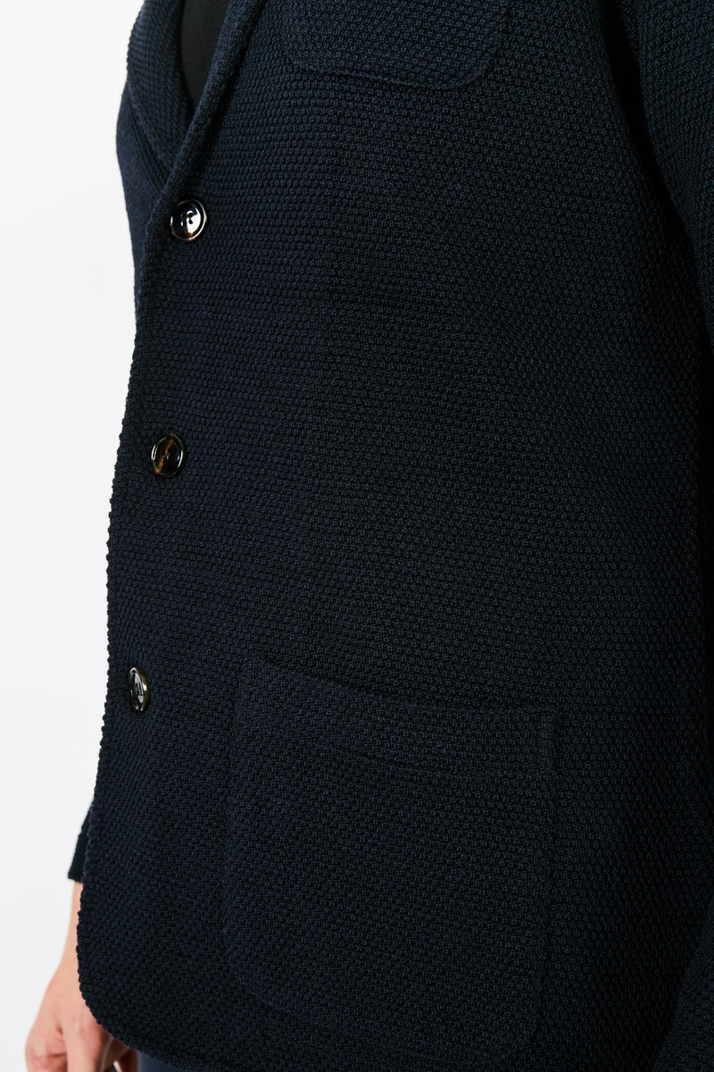 GORMS CARDIGAN STRIK 100 % ULD NAVY BLUE