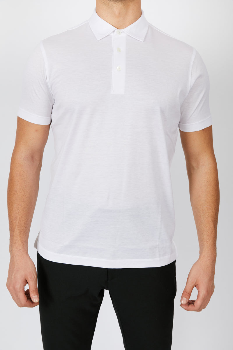 HENRIKS POLO T-SHIRT HVID