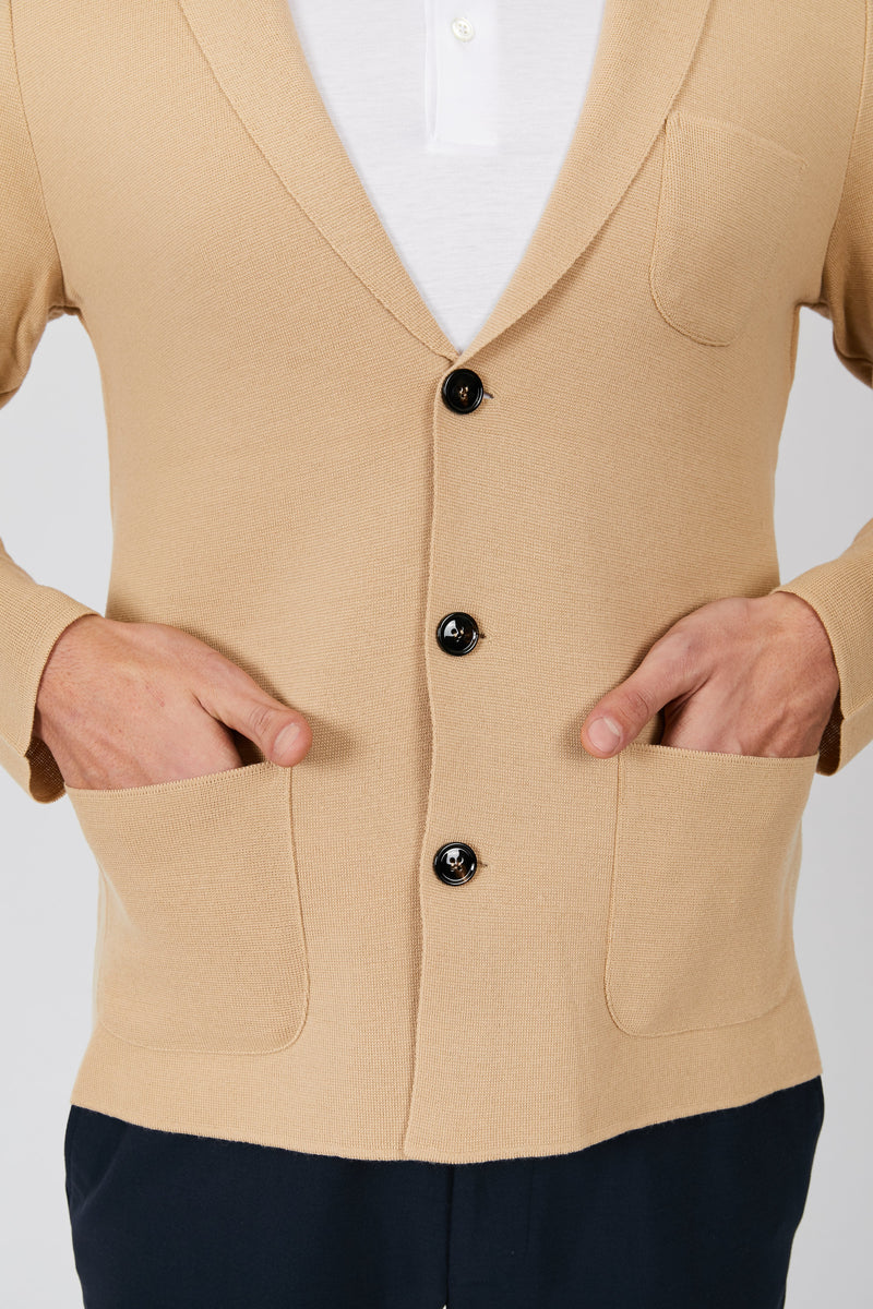 GORMS CARDIGAN 100 % ULD BEIGE